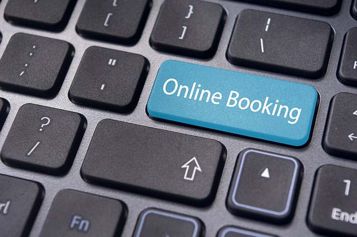 Online booking keyboard concept